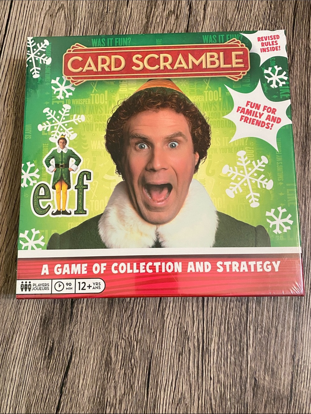 Card Scramble Elf Edition Board Game NWT